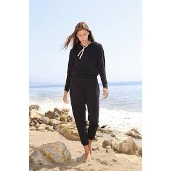 NEW n:PHILANTHROPY Maurita Hooded Waffle Knit Bodysuit In Black Cat Small - Picture 9 of 10